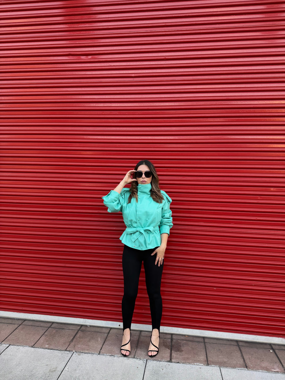 Aqua Belted Jacket