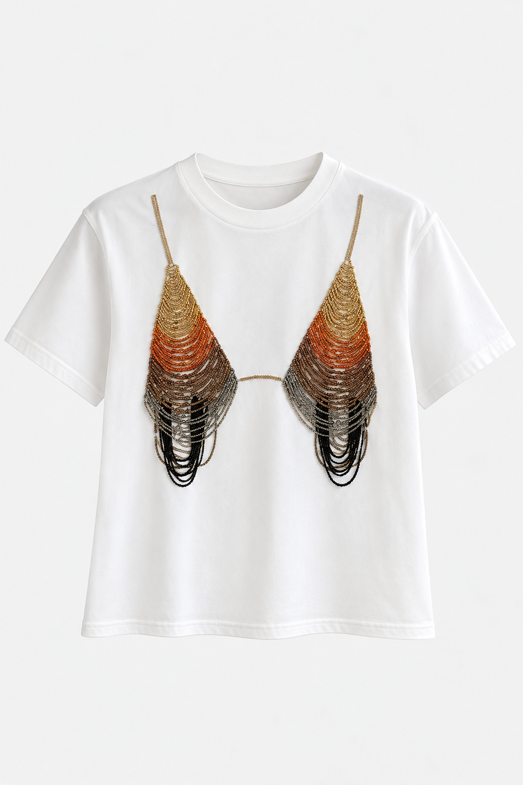 Beaded Bralette Graphic Tee