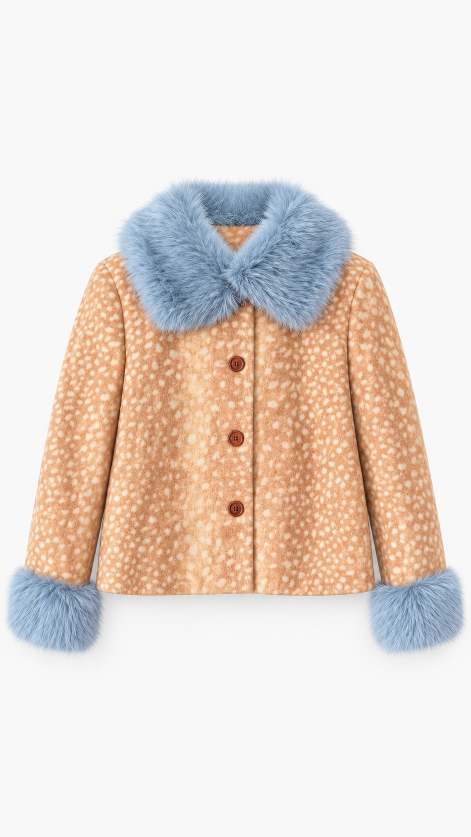 Blue Bambi Fur Jacket