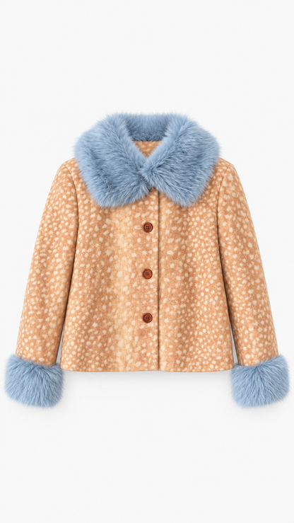 Blue Bambi Fur Jacket