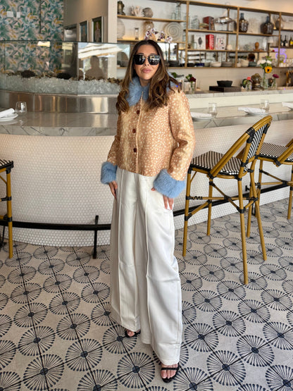 Blue Bambi Fur Jacket