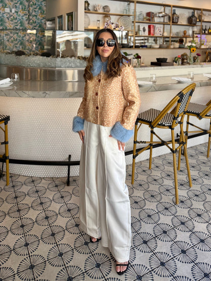 Blue Bambi Fur Jacket