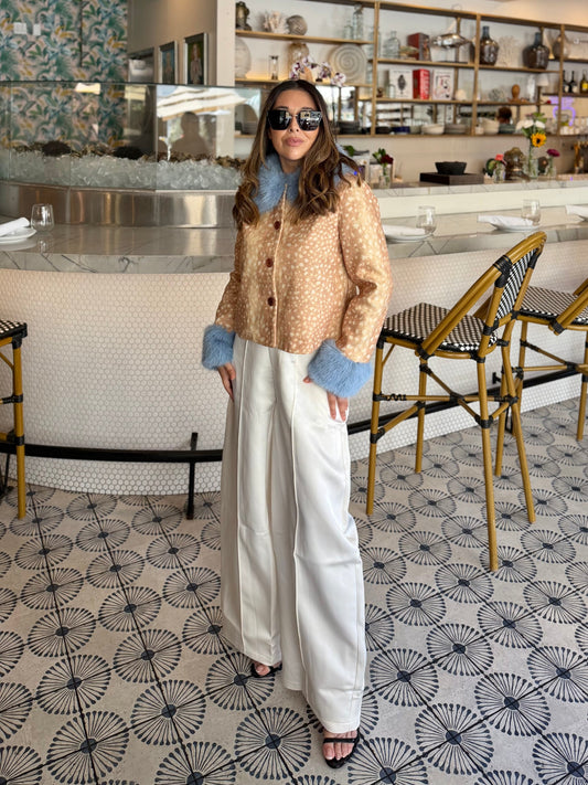 Blue Bambi Fur Jacket