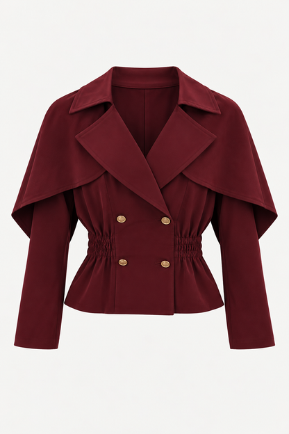 Bordeaux Cape Blazer Set