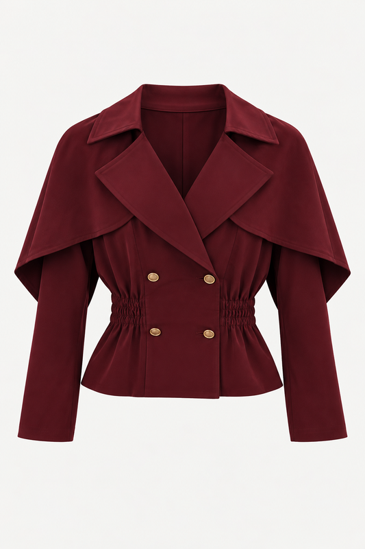 Bordeaux Cape Blazer Set