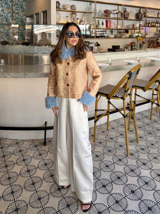 Blue Bambi Fur Jacket
