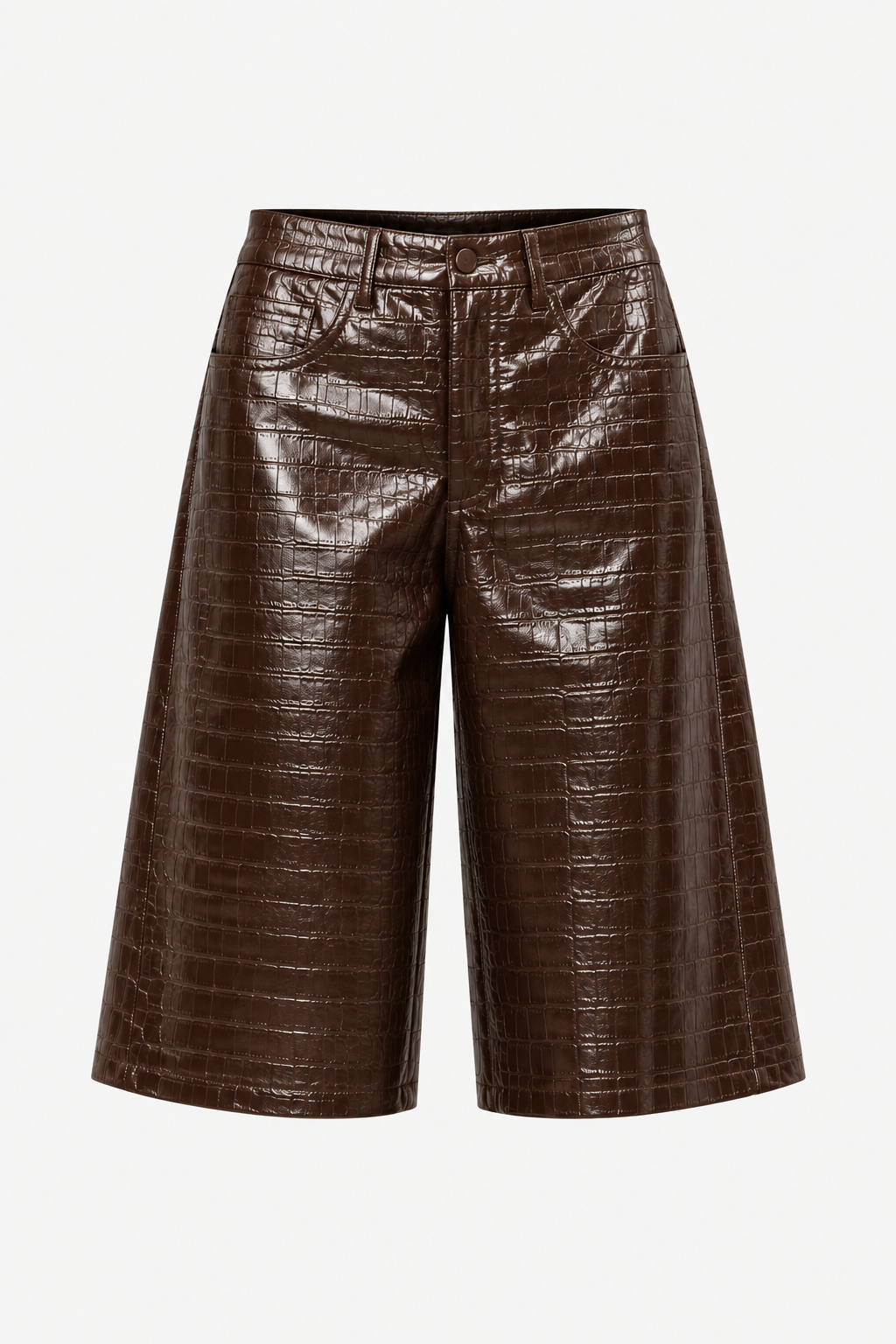 Chocolate Croc Bermuda Shorts